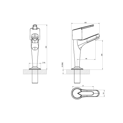 Araya Urban High Neck Sink Taps (Pair)